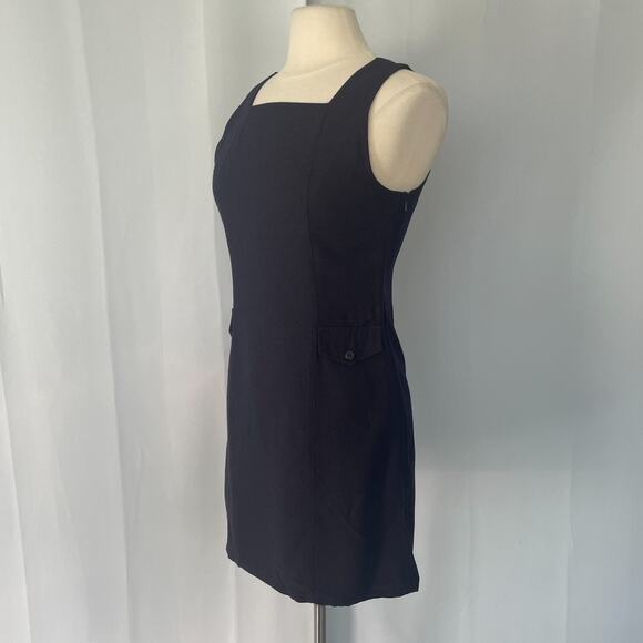 Vtg Y2K American Eagle Mini Dress Size 4 XS Purple Pinafore Preppy Academia Twee - Picture 6 of 13